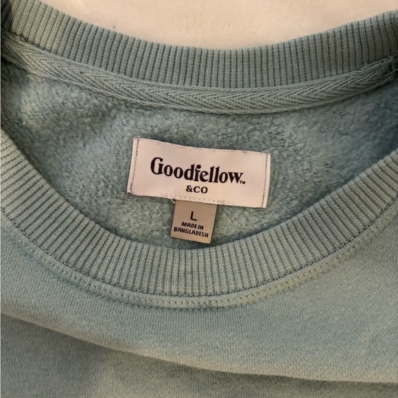 Goodfellow & Co Blue Sweatshirt Minimalist Crewneck Design - Picture 2 of 8